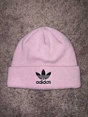 Adidas Purple/Pink Trefoil Cuffed Knit Beanie